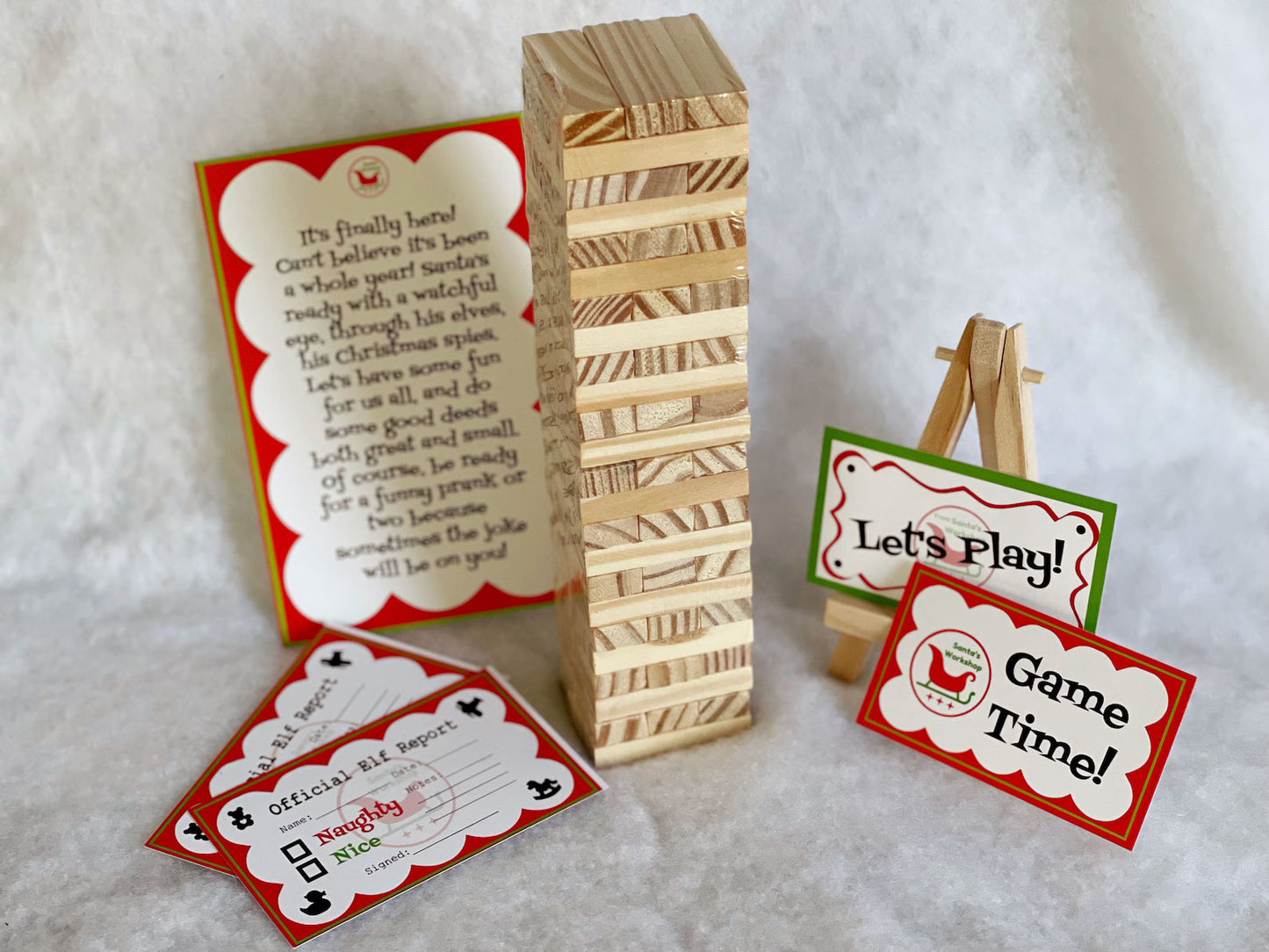 Elf Sized Block Stacking Game
