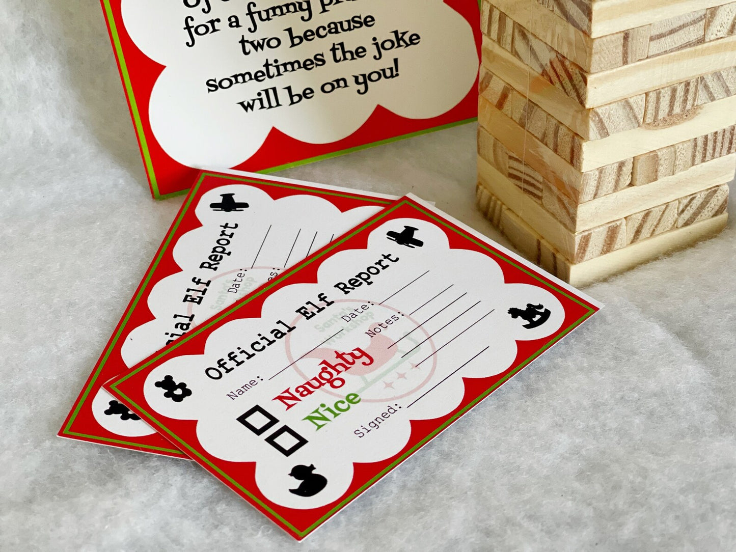 Elf Sized Block Stacking Game