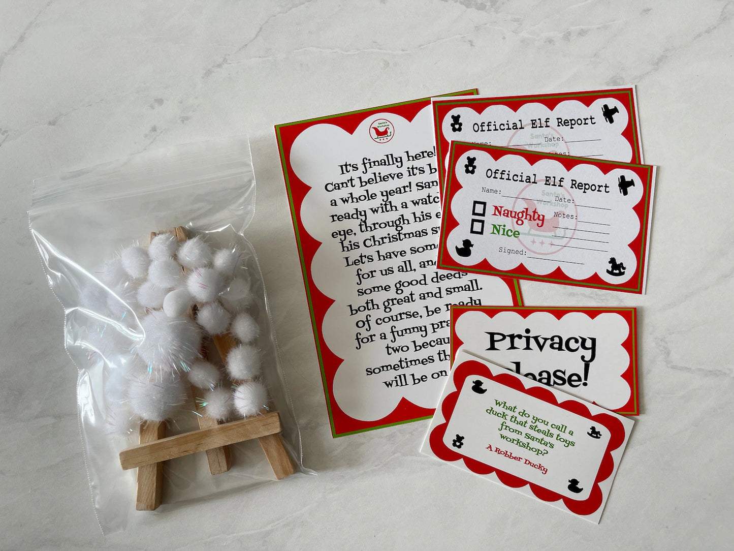 Elf Sized Bathtub, Rubber Duck and Elf Props