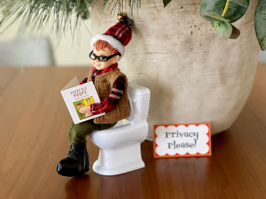 Elf Sized Toilet & Poop Book